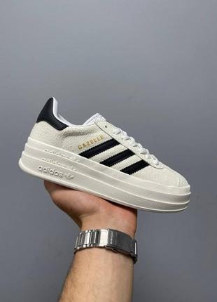 Кеди adidas gazelle bold white black