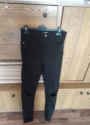 Штани джинси 👖 стрейчеві завужені на високий ріст