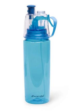 Пляшка спортивна для води пластикова 570 мл kamille (km 2301)1 фото