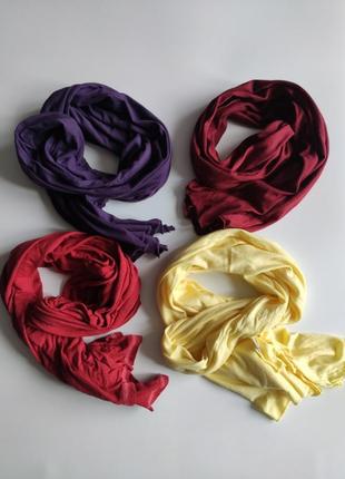 Трикотажные шарфы (набор 4 шт) от 35- до 185 см3 фото
