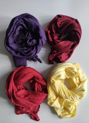 Трикотажные шарфы (набор 4 шт) от 35- до 185 см1 фото