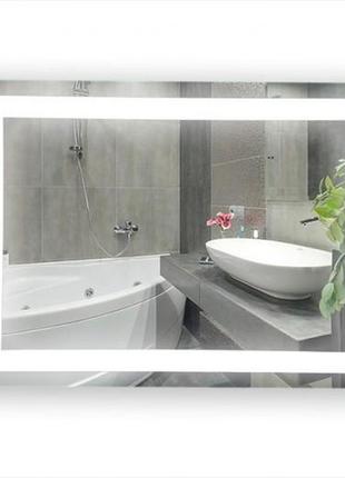 Дзеркало з підсвіткою led у ванну, спальню, передпокій zsd-039 (1100*800)2 фото