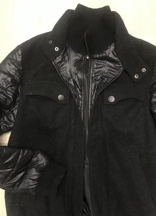 Куртка бомбер комбинированная шерсть графит черная landclape6 фото