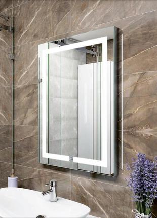 Led дзеркало з підсвіткою у ванну, спальню, передпокій "karda" zsl-011 (600*800)