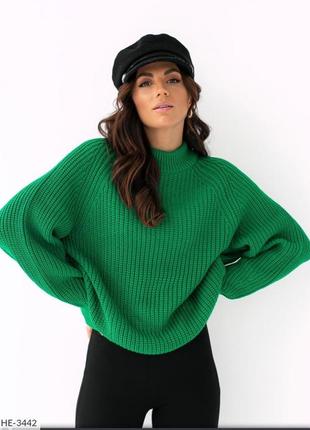 Сведр свитер женский зелёный вязаный осенний весенний зимний осінній весняний зимовий