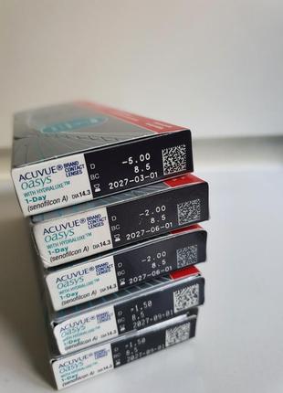 Контактные линзы acuvue oasys 1-day with hydraluxe5 фото