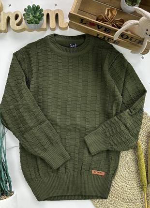 Дитячий светр підліток хакі 10-15р акрил туреччина