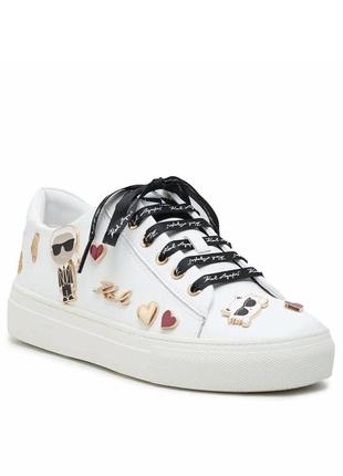 Кеды karl lagerfeld, белые кеды karl lagerfeld, karl lagerfeld cate pins sneaker