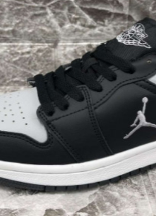 Кроссовки мужские nike air jordan,натуральная кожа,черные