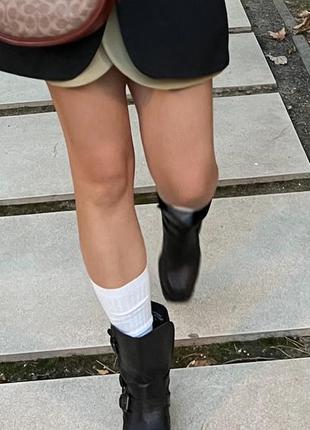 Diesel black gold biker boots