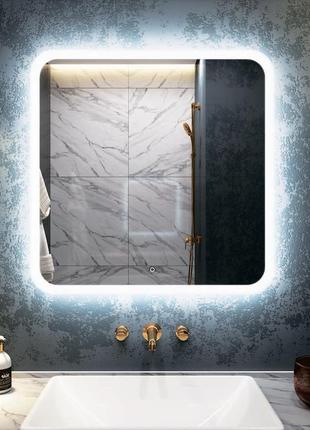 Led зеркало с подсветкой в ванную, спальню, прихожую "antigua" zsl-003 (800*800)