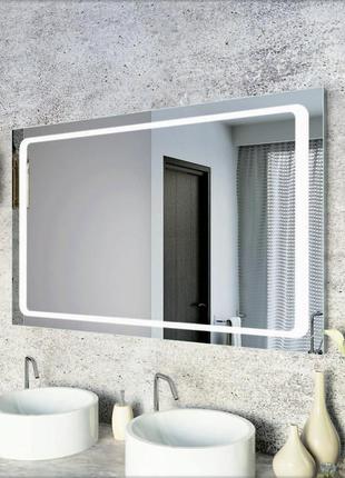 Led зеркало с подсветкой в ванную, спальню, прихожую "jango" zsl-008 (1100*750)