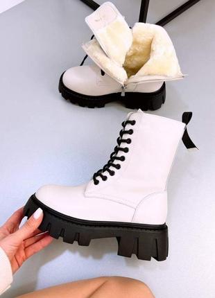 Женские кожаные зимние ботинки2 фото