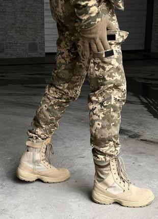 Мужские зимние тактические брюки камуфляжные на флисе | армейские штаны теплые мультикам (bon)8 фото