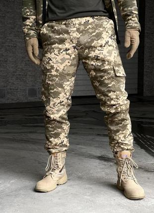 Чоловічі зимові тактичні штани камуфляжні на флісі  ⁇  армійські штани теплі мультикам (bon)