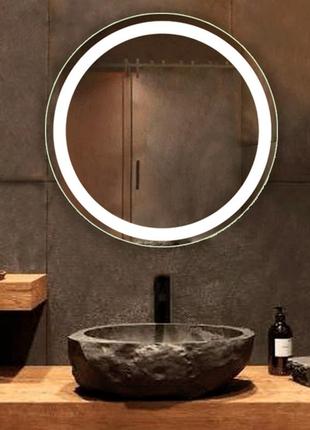 Круглое зеркало с подсветкой led в ванную, спальню, прихожую zsd-061-80  (800*800)2 фото
