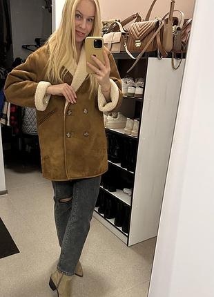 Идеальная плотная дубленка от бренда mango4 фото