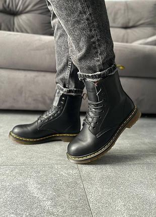Сапоги зимние на меху dr martens 1460❄ кожаные ботинки
