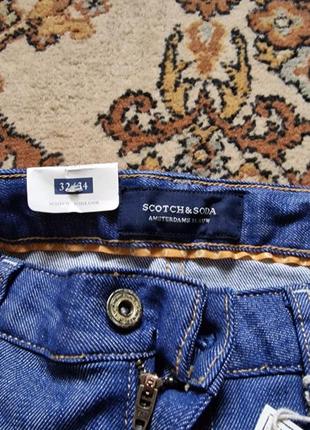 Брендовые фирменные стрейчевые джинсы scotch&amp;soda,оригинал,новые с бирками,размер 32/34.7 фото