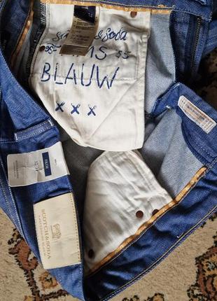 Брендовые фирменные стрейчевые джинсы scotch&amp;soda,оригинал,новые с бирками,размер 32/34.8 фото