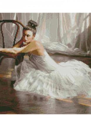 Алмазна картина strateg преміум втомлена балерина розміром 40х50 см (l-435)