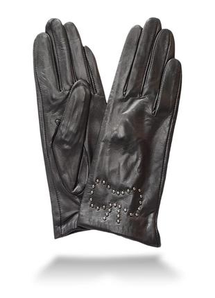 Жіночі шкіряні рукавички з підкладкою з шовку pitas ln0644n
