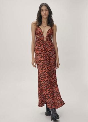 Потрясающее nasty gal платье животный принт