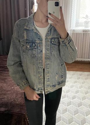 Джинсовый пиджак oversize