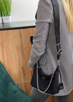 Жіноча сумка в стилі prada re-edition 2005 (luxe)