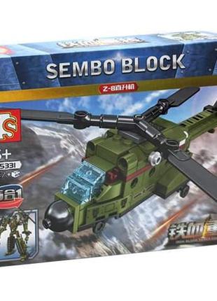 Конструктор 105331 військовий транспорт sembo block iron block heavy equipment 137 елементів