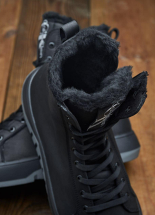 Натуральні шкіряні теплі зимові ботінки берці черевики кеди кросівки туфлі для чоловіків натуральные2 фото
