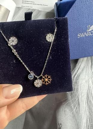 Вінтажний набір swarovski колье та сережки пусети2 фото