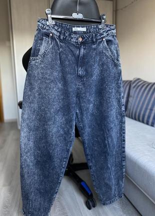 Джинсы mom бананы zara original jeans вареные серые