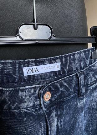 Джинсы mom бананы zara original jeans вареные серые4 фото