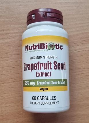 Nutribiotic, екстракт кісточок грейпфрута, 250 мг, 60 капсул