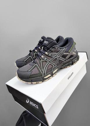 Чоловічі кросівки asics gel-kahana 8 текстильні бігові асикс гель кахана зі шкіряними вставками сірі (bon)4 фото