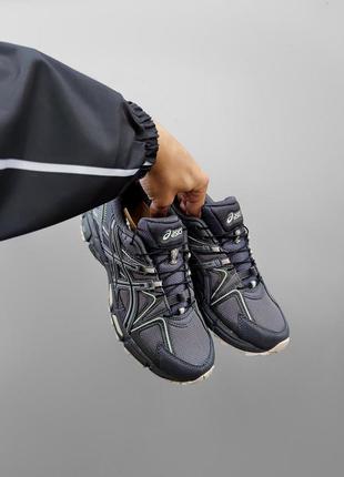 Чоловічі кросівки asics gel-kahana 8 текстильні бігові асикс гель кахана зі шкіряними вставками сірі (bon)
