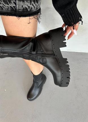 Ботинки женские кожаные демисезонные, байка до косточки натуральная кожа, деми, черные6 фото