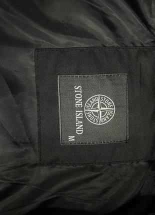 Мужская зимняя куртка stone island черная до -25*с теплая пуховик стон айленд с капюшоном (bon)5 фото