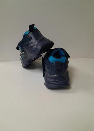Кроссовки подростковые синие с бирюзовым на липучке с-5109. размеры:31,32,33,34,35,36.6 фото