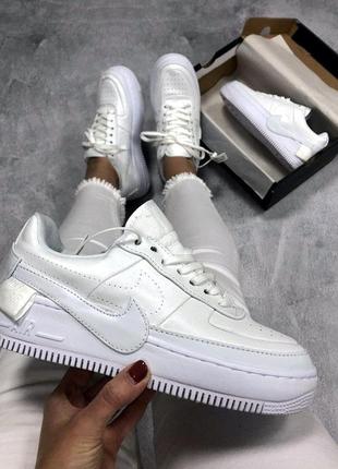Nike air force jester кожаные кроссовки найк в белом цвете (весна-лето-осень)😍