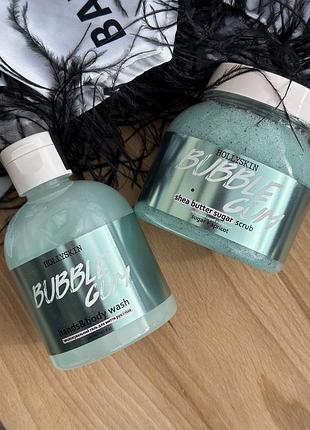 Набор hollyskin bubble gum: скраб для тела, гель для душа