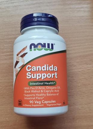 Now foods, candida support, 90 рослинних капсул