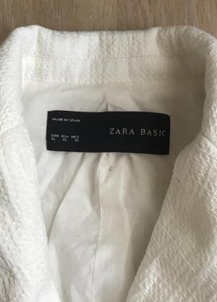 Белый твидовый блейзер zara, жакет, пиджак3 фото