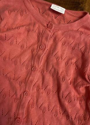 Детская хлопковая кофта (кардиган) f&f (эф энд эф 18-24 мес 86-92 см идеал оригинал розовая)6 фото