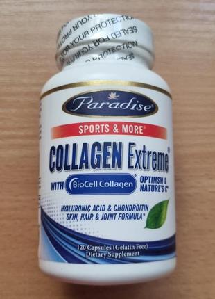 Paradise herbs, collagen extreme с коллагеном biocell, optimsm &amp; nature's c, 120 капсул