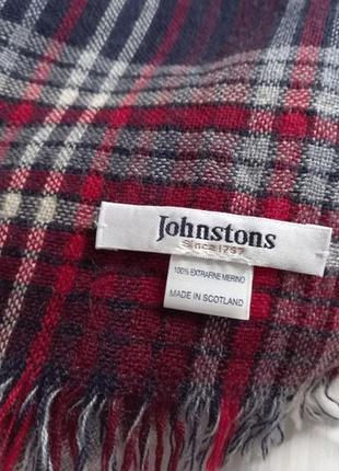 Стильный шерстяной шарф johnstons5 фото