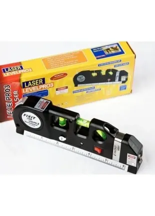 Лазерный уровень fixit laser pro 3 с рулеткой и линейкой