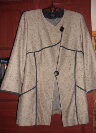 Элегантный удлиненный жакет пиджак 3/4 рукав - 52-54 р