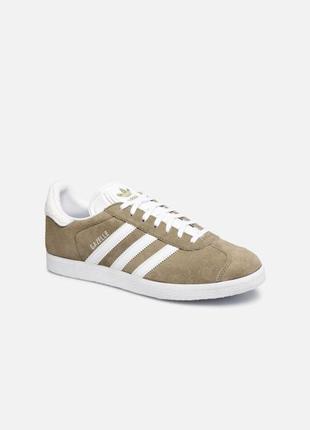 Замшевые кеды хаки adidas originalsgazelle 38 45 размер2 фото